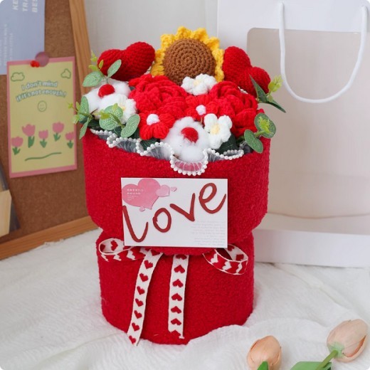 Valentine's Day Birthday Gift Creative Finished Red Rose