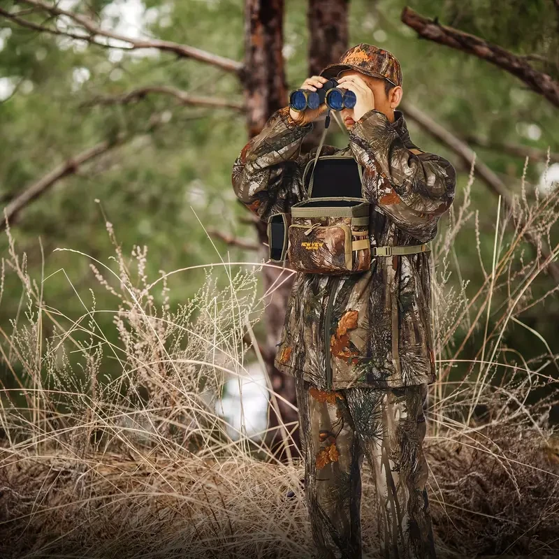 Camo Hunting Chest Pack with Binocular Harness, Rangefinder Pocket & Patented Camouflage Pattern