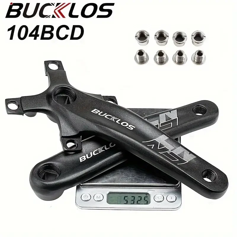 BUCKLOS 104BCD Ultralight Aluminum Alloy Crankset, 170mm Square Hole