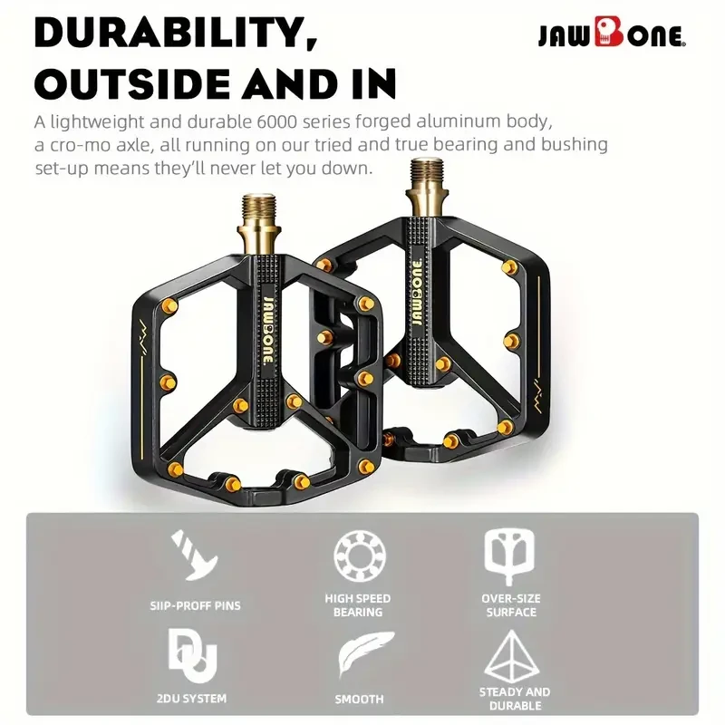 9/16" Aluminum Lightweight Jawbone MTB Bike Pedals