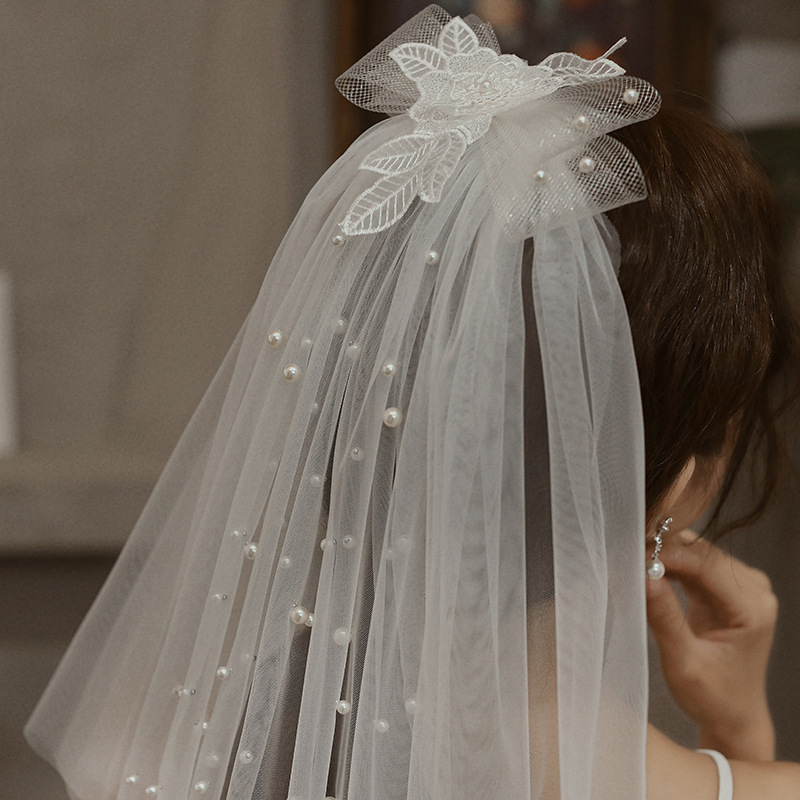 Japanese And Korean Sweet Bow Party Wedding Accessories Veil