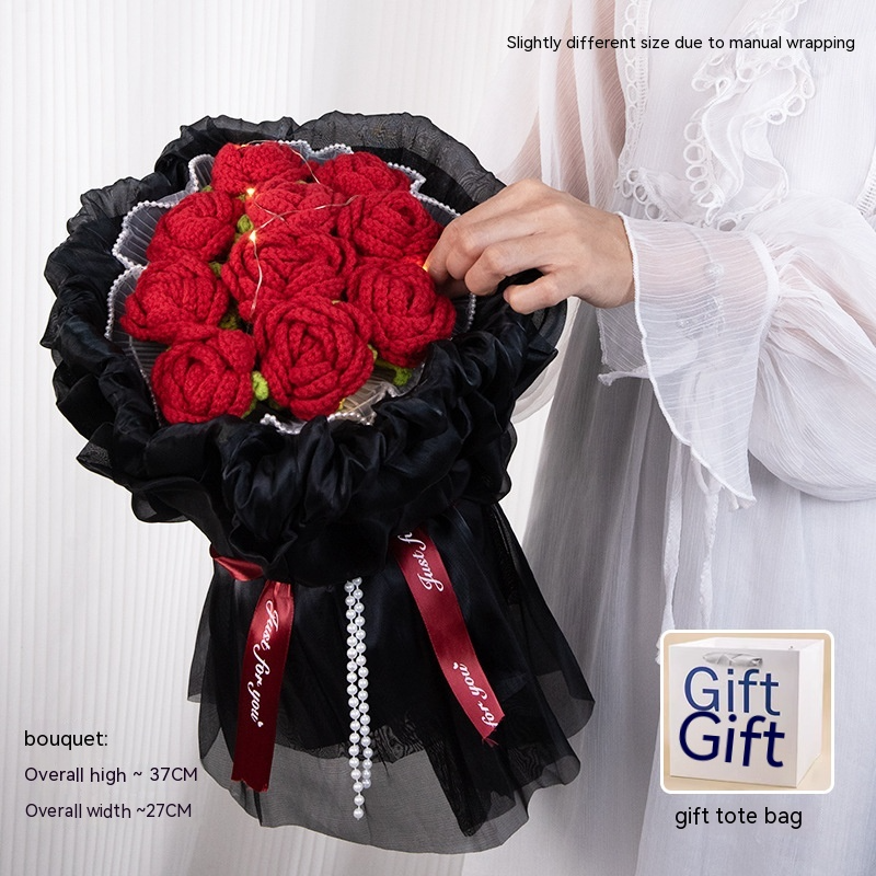 Wool Bouquet Hand Woven Rose