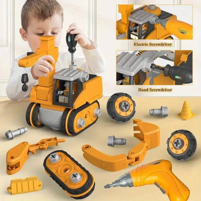 4-In-1 Disassembly And Assembly Engineering Vehicle