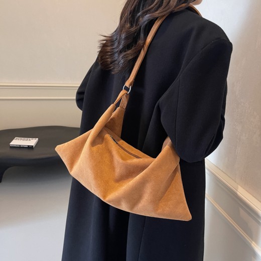 Pu Fabric Portable Shoulder Bag Versatile Simple Messenger Bag