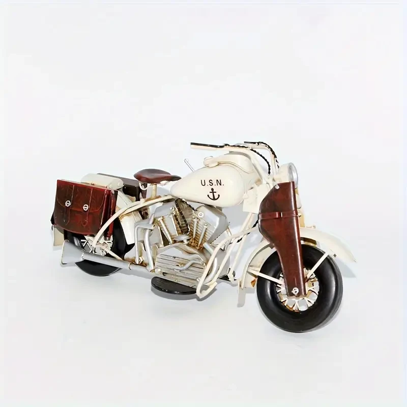 Vintage American Navy Motorcycle Model - 33.78cm