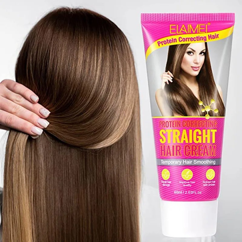 Protein Correcting Hair Straightener Cream Silk & Gloss for Frizz-Free, Nourished Hair