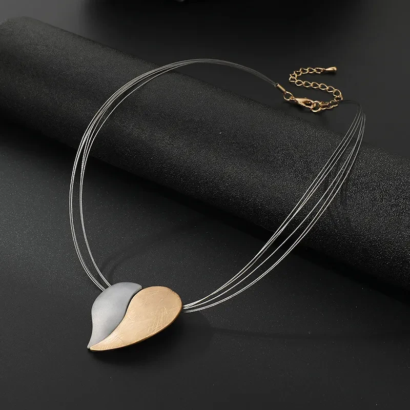 Fashion Choker Love Pendant Stitching Female