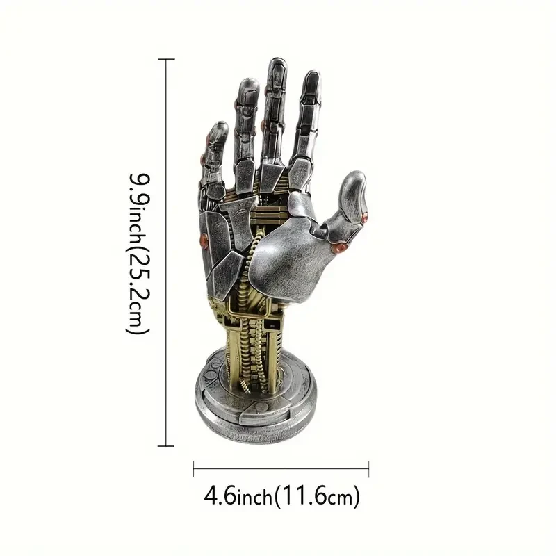 Unique Mechanical Hand Wall Art - Resin Crafted Desktop & Yard Decor