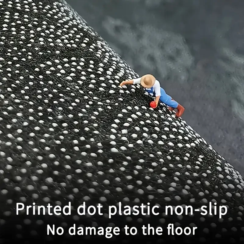 1pc Ultra-Soft Polyester Fiber Desk Mat, Non-Slip Rubber Backing, Knit Weave, Hand Washable, Soundproof Office Chair Mat, Ideal for Home Office Decor