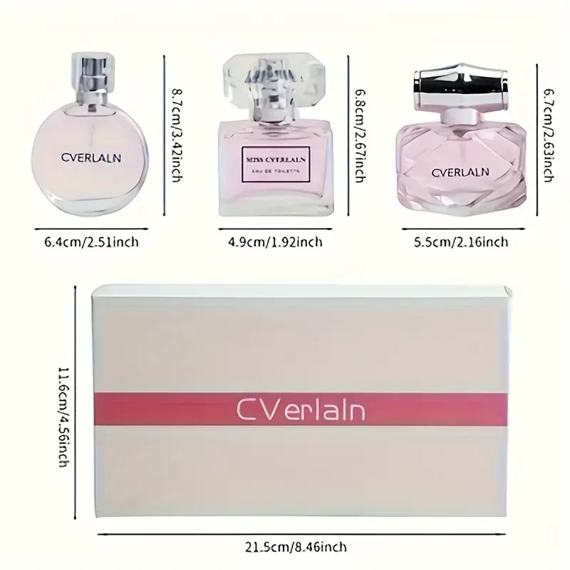 Women's Perfume Three-piece Set, Long-lasting Fragrance, Enhance Women's Atmosphere, Elegant Fragrance, Including Gift Box, Attract People You Like, 30ML*3,1.0fl.OZ*3
