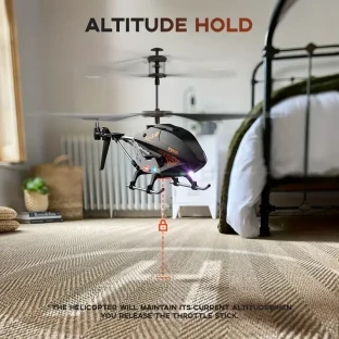 3.5 Channel SYMA Q20 UFO RC Helicopter - One-Key Takeoff/Landing, Gyro Stabilizer, High & Low Speed, Easy-to-Fly Indoor Aircraft for Beginners with Remote Control