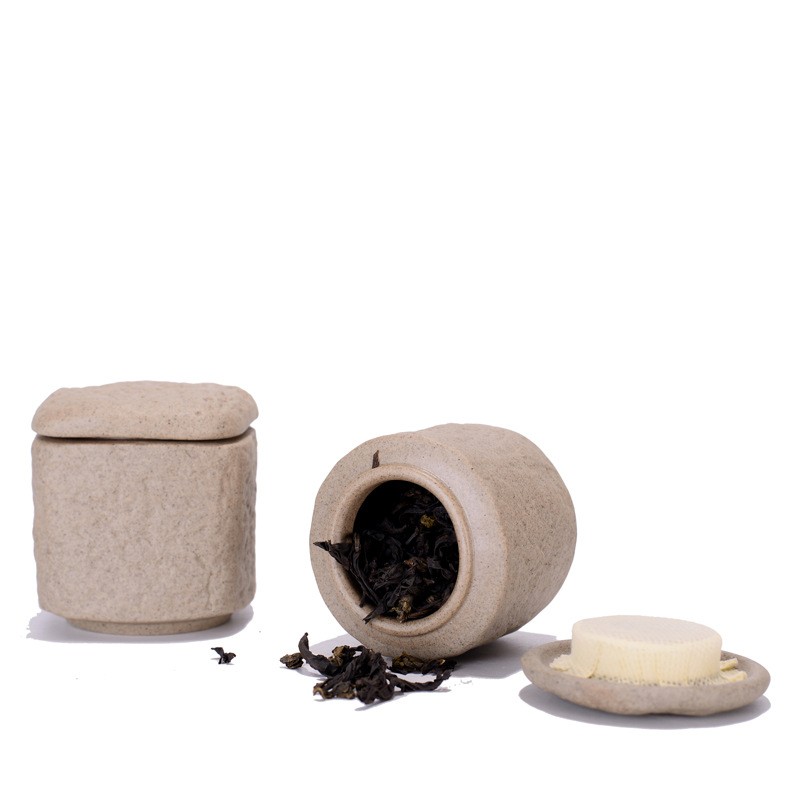 Ceramic Tea Pot Retro Mini Stone Pattern