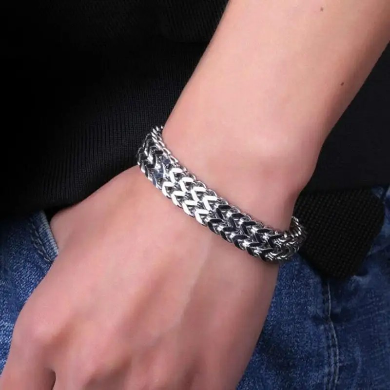Classic Versatile Silver Color Chain Bracelet