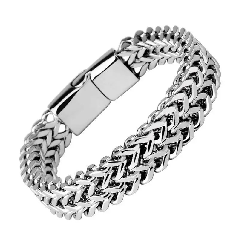 Classic Versatile Silver Color Chain Bracelet