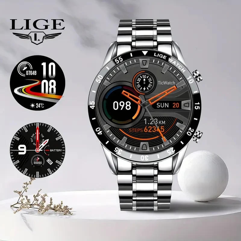 LIGE Smart Watch With Music Control Function