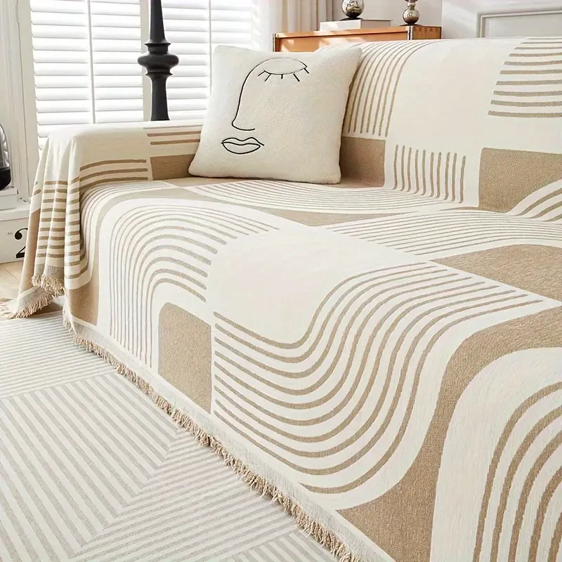 Bohemian Chic Sofa Cover with Tassels