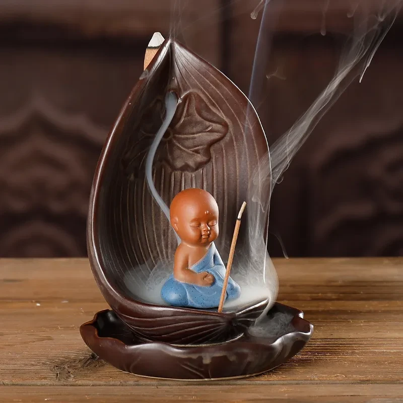 Ceramic Crafts Incense Road Zisha Little Monk Incense Burner