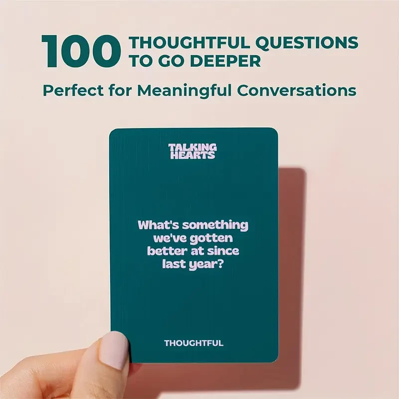1 Deck Couples Edition Card Game - 200 Thought-Provoking Questions & 2 Wild Cards
