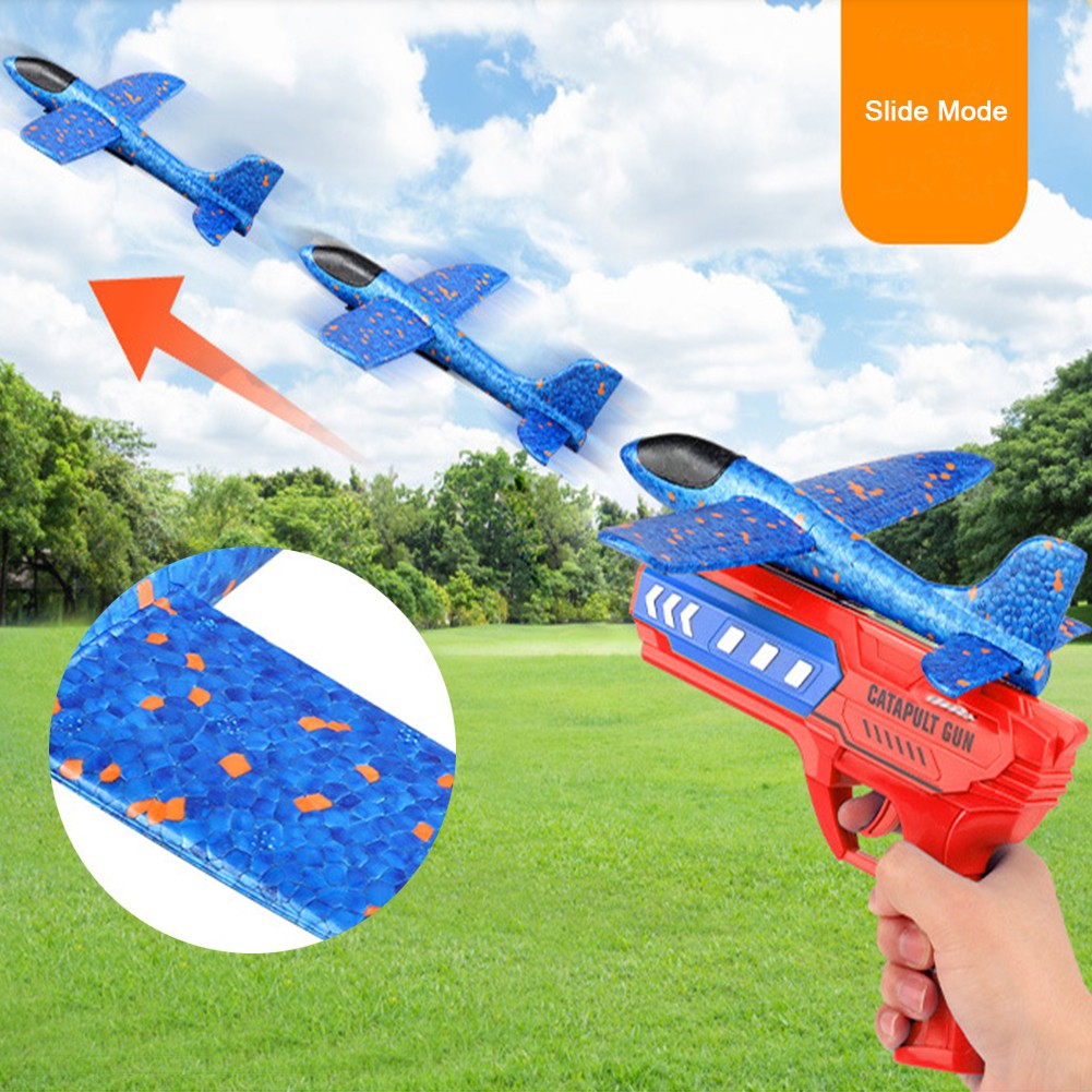 Airplane Launcher Toy - Foam Ejection Aircraft with Optional LED Light for Kids