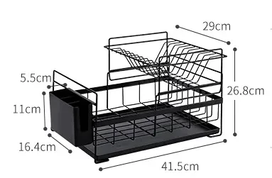Household Goods Kitchen Dish Drain Rack Detachable Countertop Sink Tableware Chopsticks Spoon Storage Organizer
