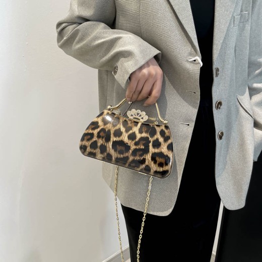 Leopard Print Fashion Retro Crossbody Bag For Women