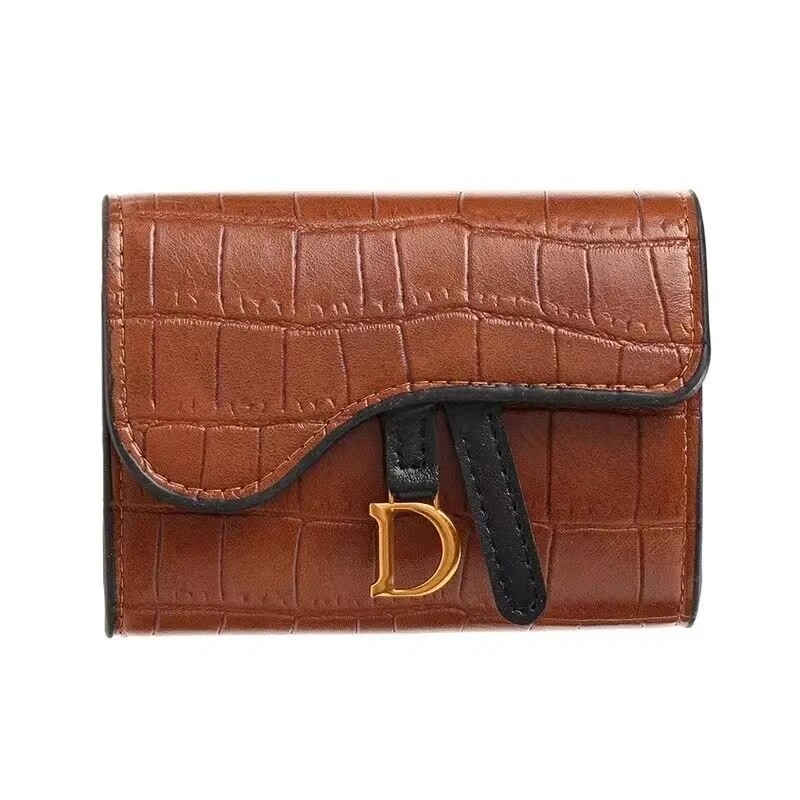 Womens Luxury Mini PU Card Holder Wallet