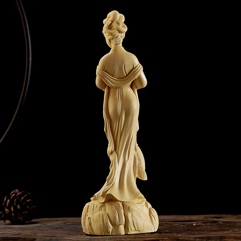Boxwood Beauty Wood Carving Ornaments Home