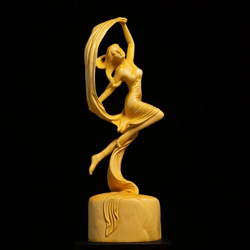 Handicrafts Beauty Figures Wood Carving Ornaments
