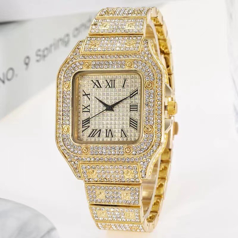 Luxury Diamond Gold Watch