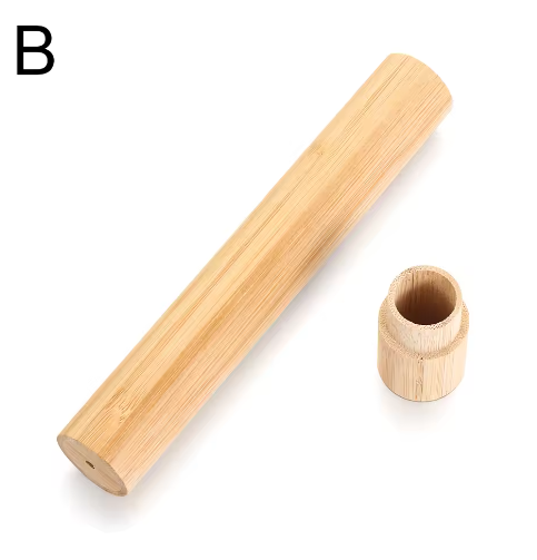 1PC Natural Bamboo Tube Eco-Friendly Toothbrush Case 21cm for Adult Health Oral Hygiene