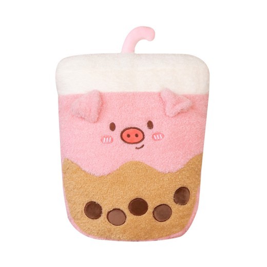 Plush Husky Bear Milk Tea Hand Warmer Gift