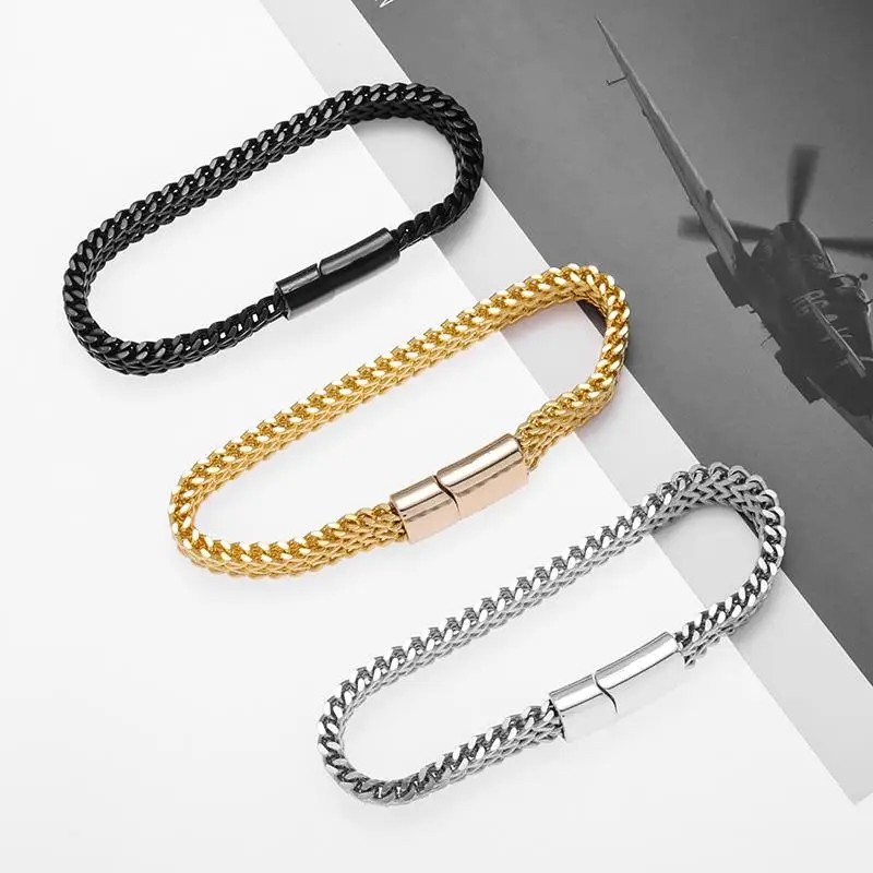 Classic Versatile Silver Color Chain Bracelet
