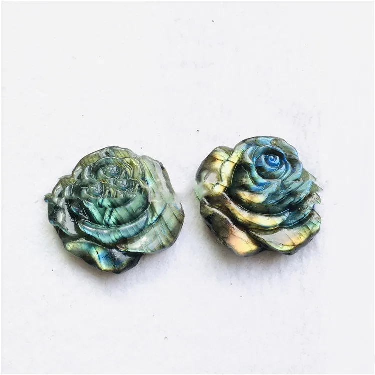 Raw Stone Polished And Carved Crystal Flower Decorative Crafts