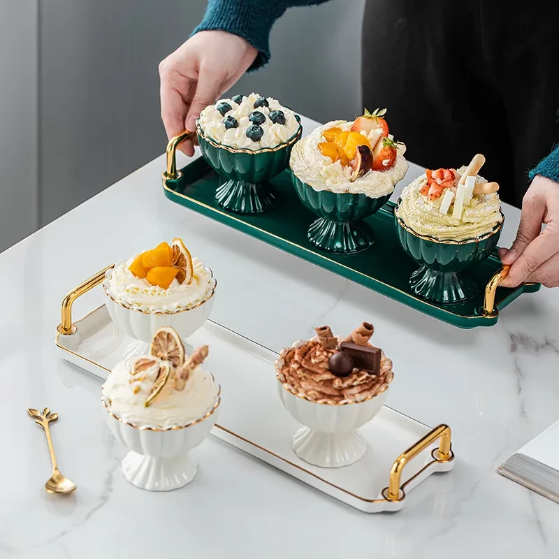 Multi-layer Creative Modern Living Room Coffee Table Office Fruit Plate