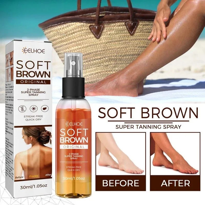 Self Spray Tan Natural Tanning Oil Mousse Gradual Face and Body Moisturizer, Quick Dry, 30ml