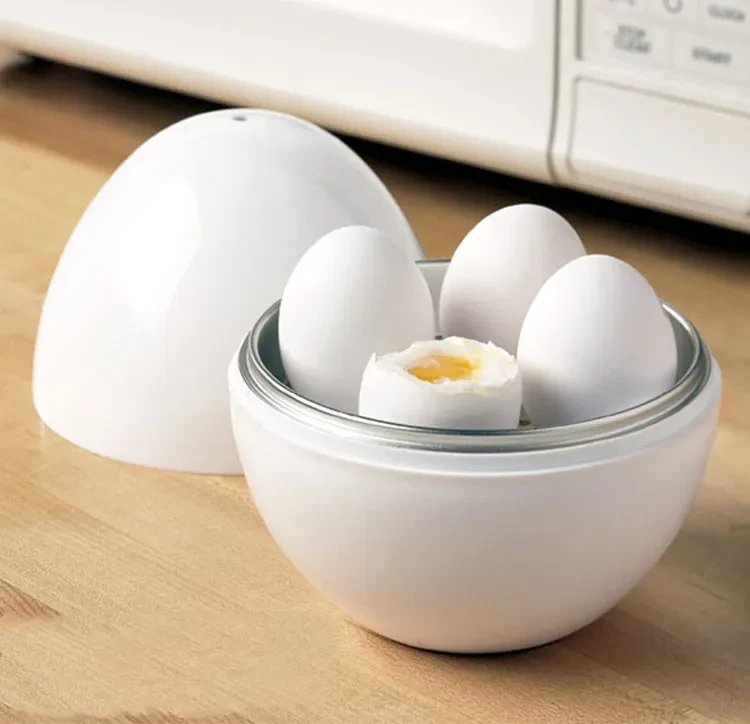 Capacity For 4 Eggs Microwave Egg Steamer Boiler Cooker Easy Quick 5 Minutes Hard Or Soft Boiled Kitchen Cooking Tools Kitchen Gadgets
