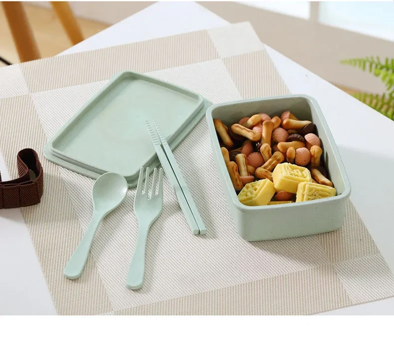 Lunch Box Bamboo Fiber Microwave Oven Bento