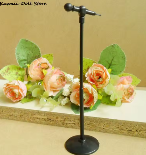 Cute Mini Plastic Microphone Model Dollhouse Miniature Furniture Accessories