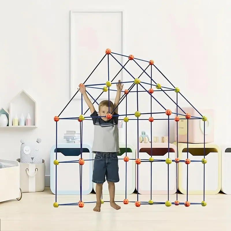 [Large DIY Mosaic Tent Toy] Fort Construction Toys