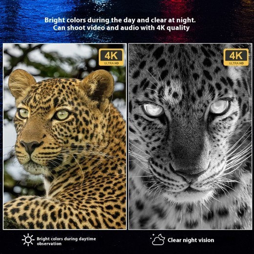 4K Infrared Digital Night Vision Camera Large Screen Visual Backlight Button