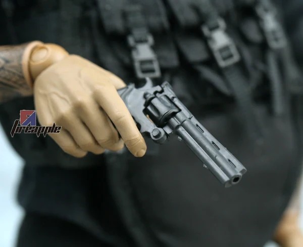 1/6 Scale Cole Python 357 Revolver 4D Gun Model - Action Figure Weapon Accessory