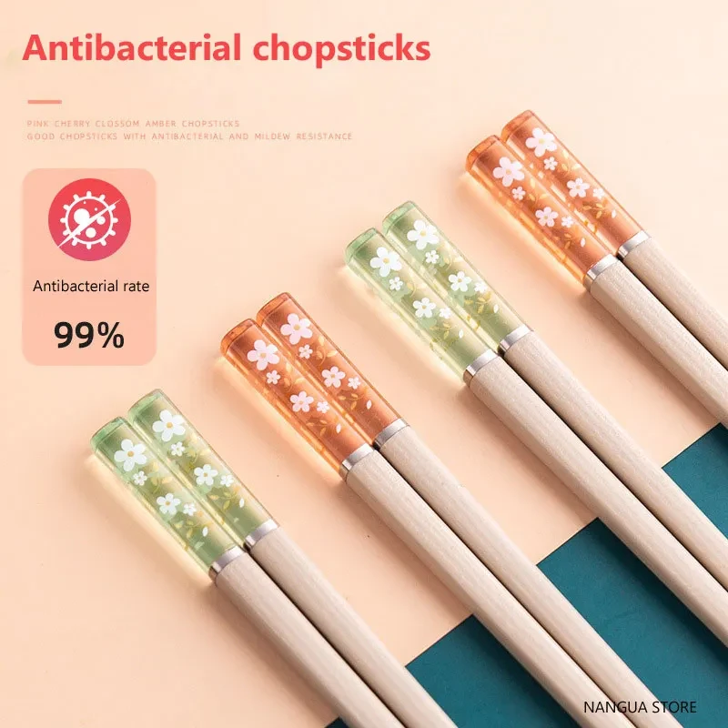 Creative Net Red Chopsticks Amber Alloy Chopsticks Non-Slip Japanese Chopsticks