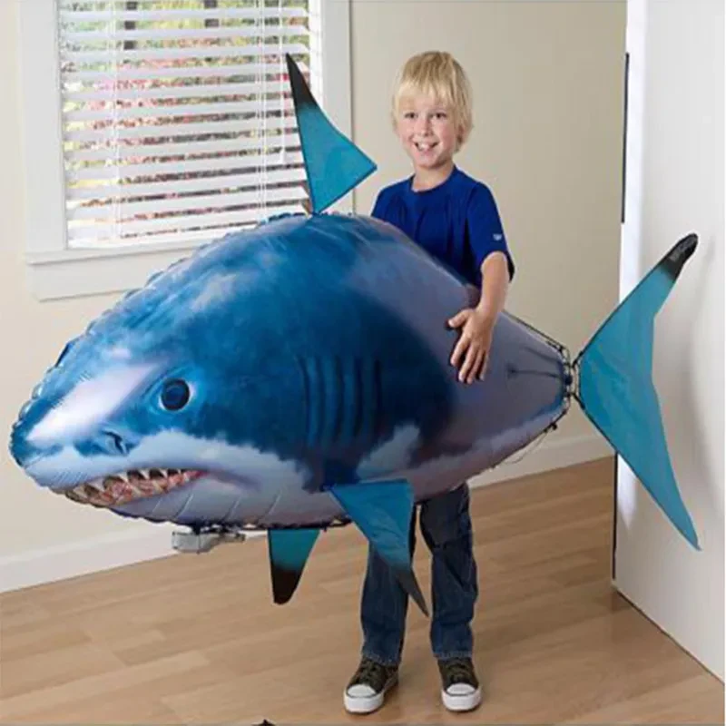 Remote Control Shark Toy Air Swimming Fish Infrared Flying RC Airplanes Balloons