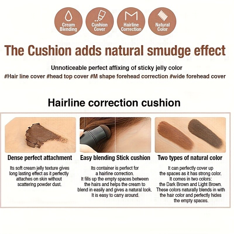 Pro Hairline Enhancer Stick Waterproof, Sweat-Resistant Hair Filling Powder for Thinning Hair