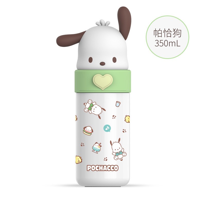 Sanrio Hello Kitty Water Cup 350ML Kawaii My Melody Thermos Cup, Anime Cartoon Kuromi Juice Cup, Insulated Water Bottle for Kids