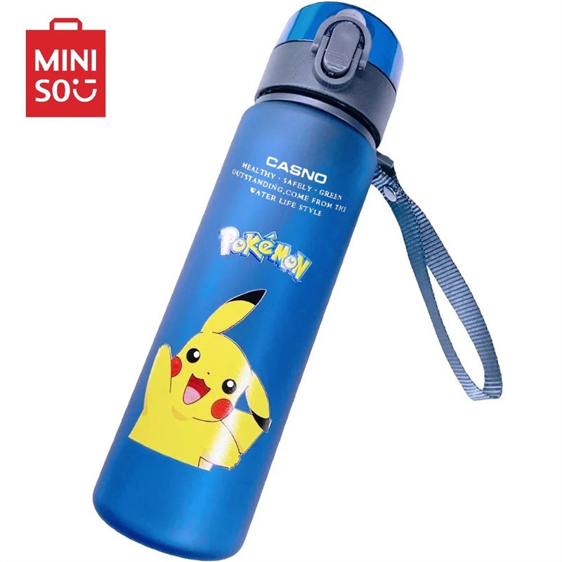 MINISO Pikachu 560ml Direct Drinking Water Bottle Large Capacity Portable Coffee Cup, Leak Proof, Durable Cartoon Cute Hydroflask