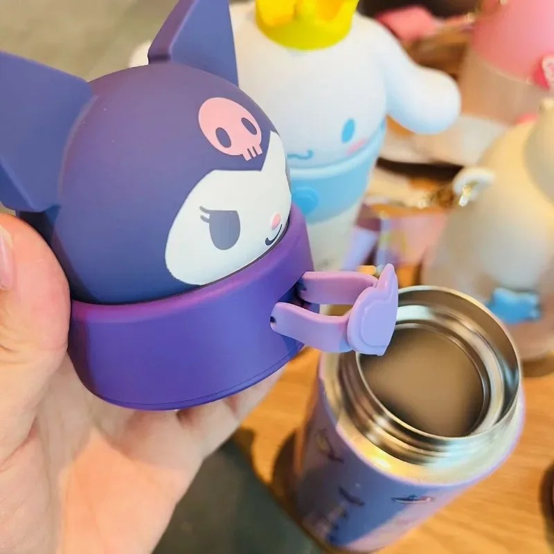 Miniso Hello Kitty Cinnamoroll Kuromi Stainless Steel 316 Thermos Water Bottle Vacuum Termo Kids Vacuum Flask Bottle Tumbler