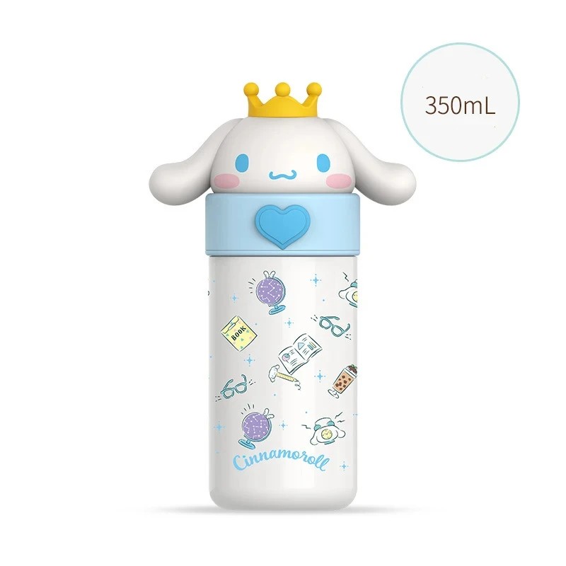 Miniso Hello Kitty Cinnamoroll Kuromi Stainless Steel 316 Thermos Water Bottle Vacuum Termo Kids Vacuum Flask Bottle Tumbler
