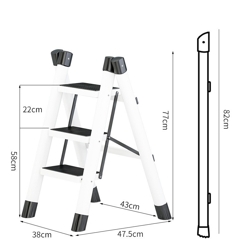Multi-Functional Foldable Ladder  Portable Kitchen Step Stool, Folding Stair Chair, Flower Stand & Storage Shelf NZ