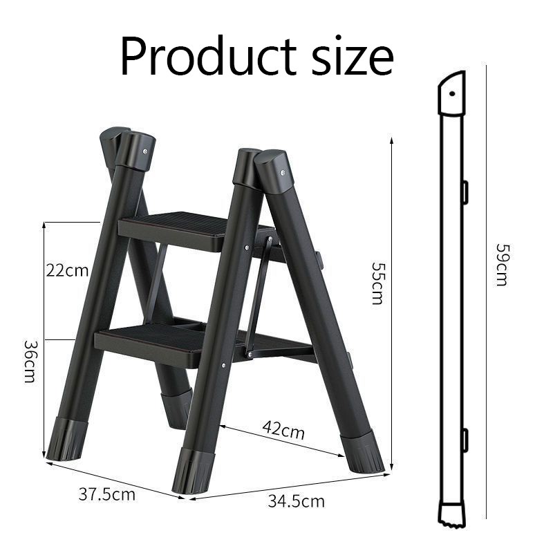 Multi-Functional Foldable Ladder  Portable Kitchen Step Stool, Folding Stair Chair, Flower Stand & Storage Shelf NZ